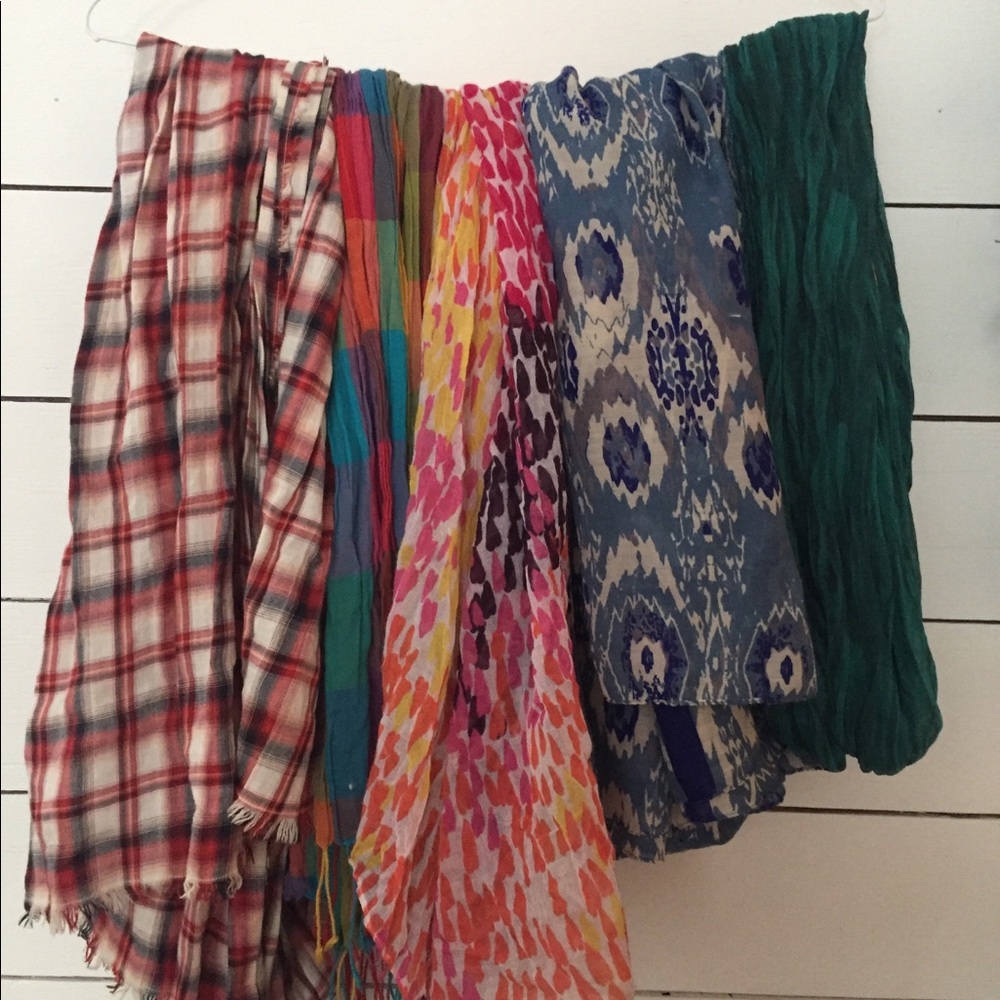 Plaid scarf, multi colored scarf pink scarves